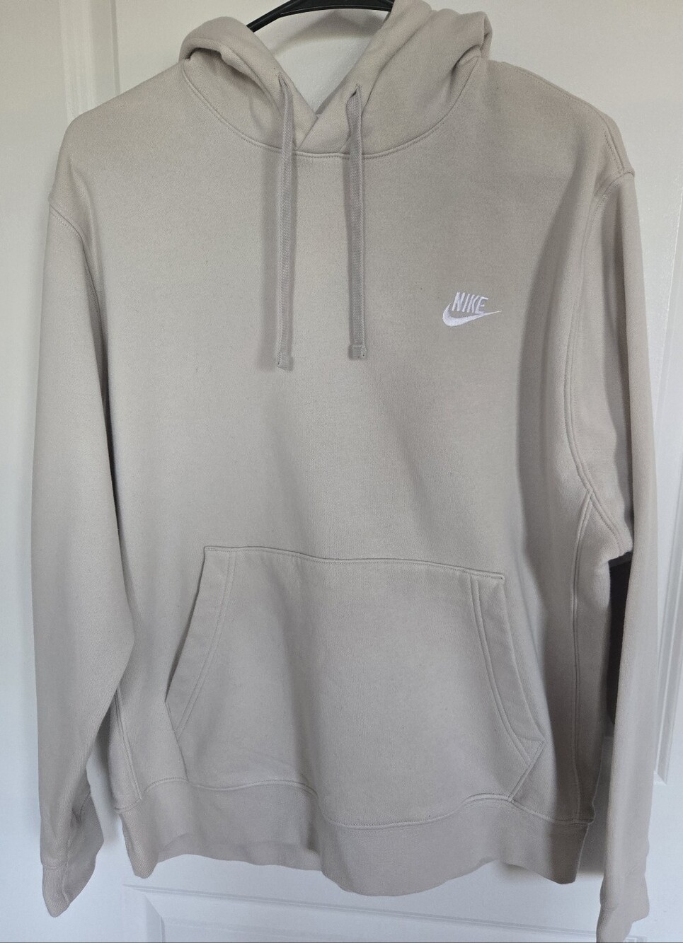 Nike Club Fleece Pullover Hoodie Light Bone Large